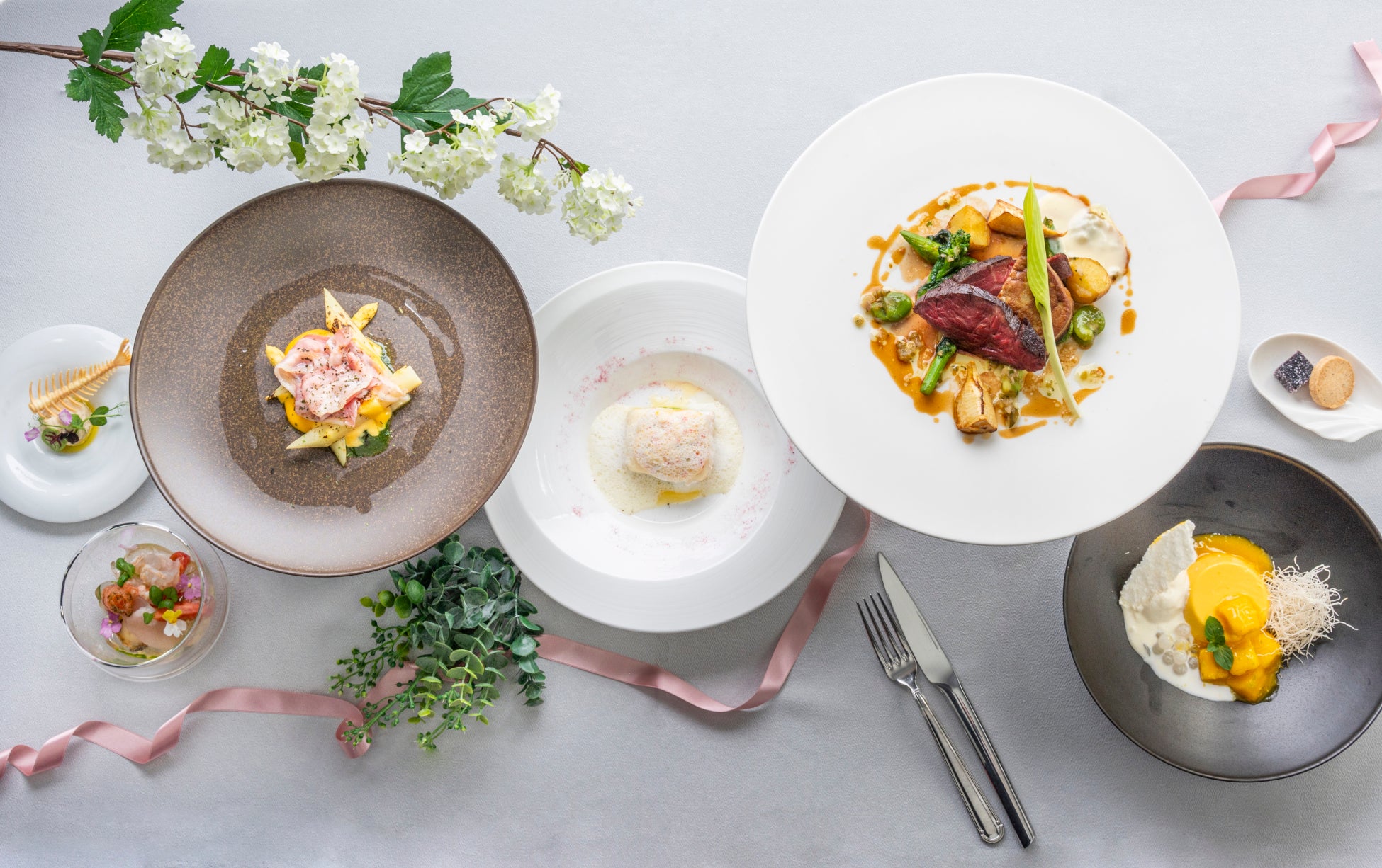 【二子玉川エクセルホテル東急】地上130メートルから春を思わせる食材と淡い色合いが彩るコース「Jardin de Printemps ジャルダン ドゥ プランタン」を4月より販売