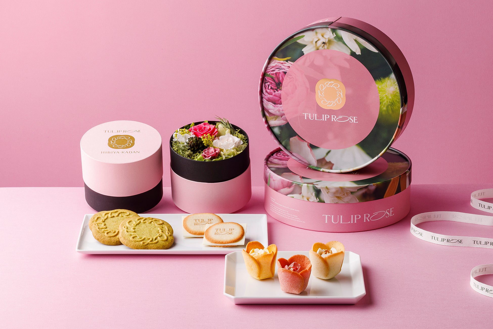 TOKYO TULIP ROSEとコラボ！美しさと美味しさが一度に楽しめる春限定のフラワーボックスと洋菓子のセットが発売。