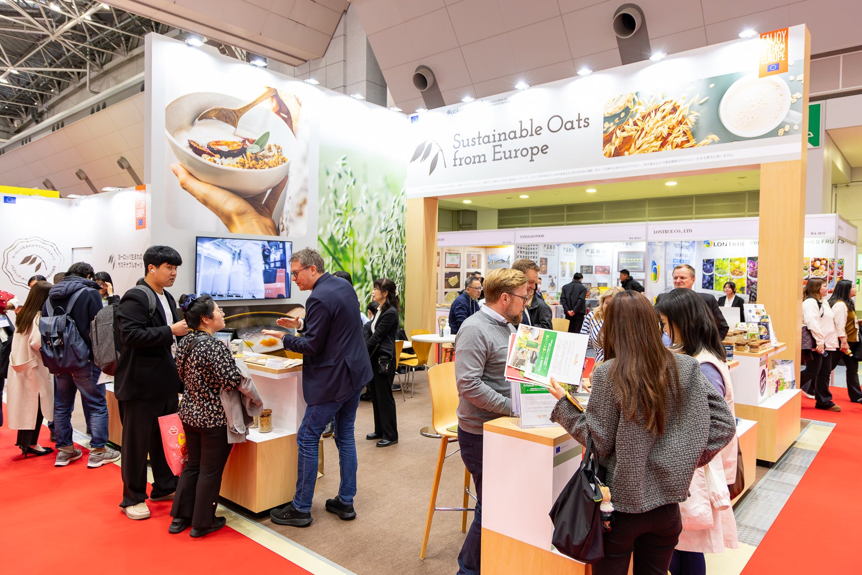 「ヨーロッパのサステナブルオーツ」を紹介、試食提供と商談で日本市場にアピール