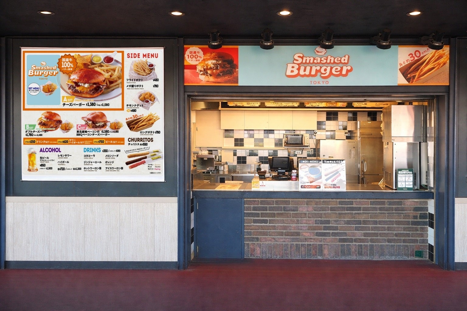 楽天モバイル 最強パーク宮城に3月31日オープン！！東北初出店『Smashed Burger TOKYO』