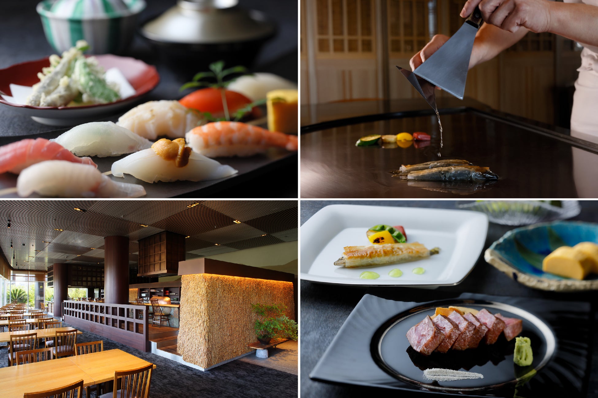 【琵琶湖ホテル】湖畔で過ごす初夏のひとときにおすすめのランチを販売　鯛や鮪など色鮮やかな握りを季節の味わいとともに楽しむ日本料理に目の前のカウンターで焼き上げるライブ感が魅力の鉄板焼