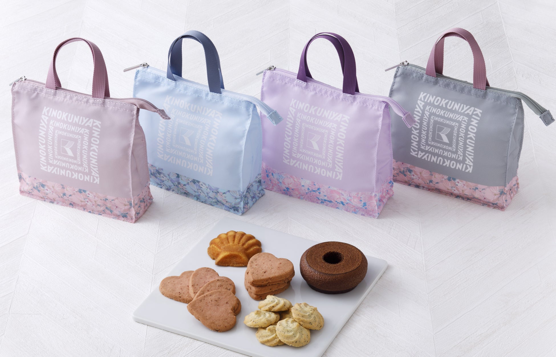 【紀ノ国屋】華やぐ季節に。花柄のバッグに焼菓子を詰め合わせた「フローラルスイーツバッグ」が4色展開で登場！