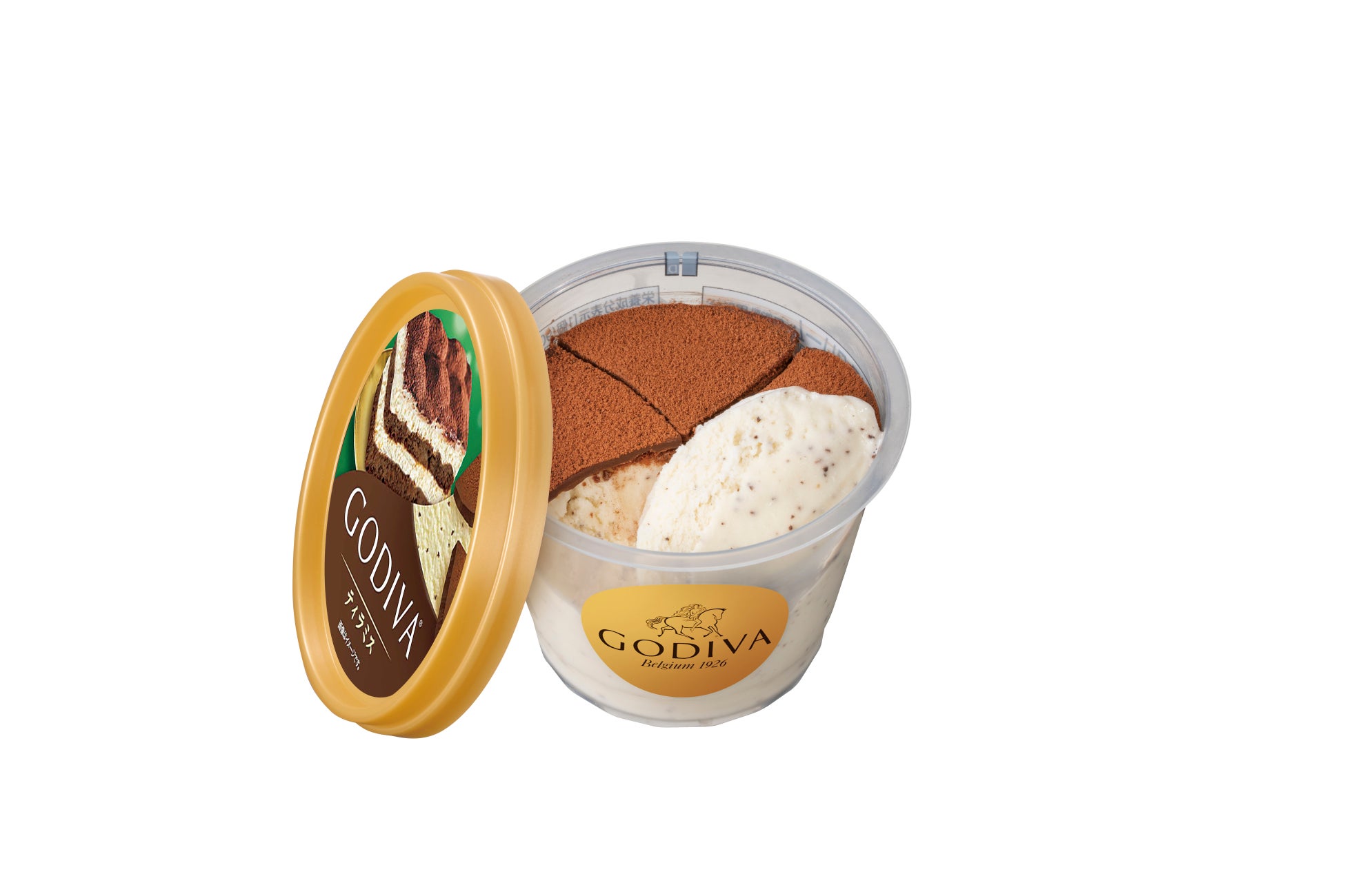 ゴディバ特製のパリッとしたチョコレートコーティングが贅沢な味わいのゴディバのアイススイーツコレクション第二弾！ゴディバ カップアイス「ティラミス」登場