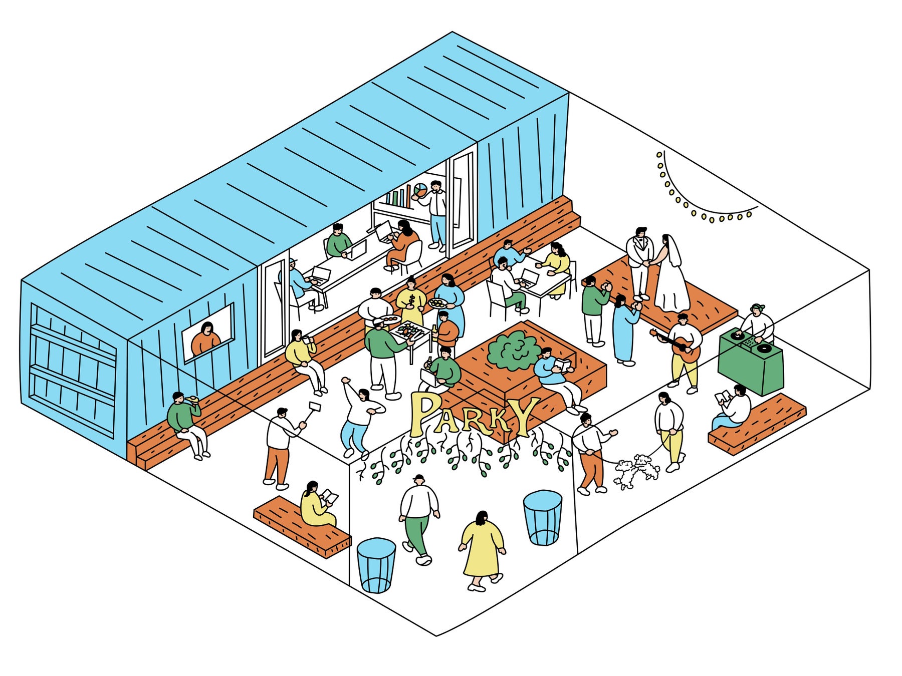 渋谷で働く人が空の下に集まる　駐車場跡地をリノベーションしたアウトドアコミュニティスペース「PARKY」4月15日オープン―