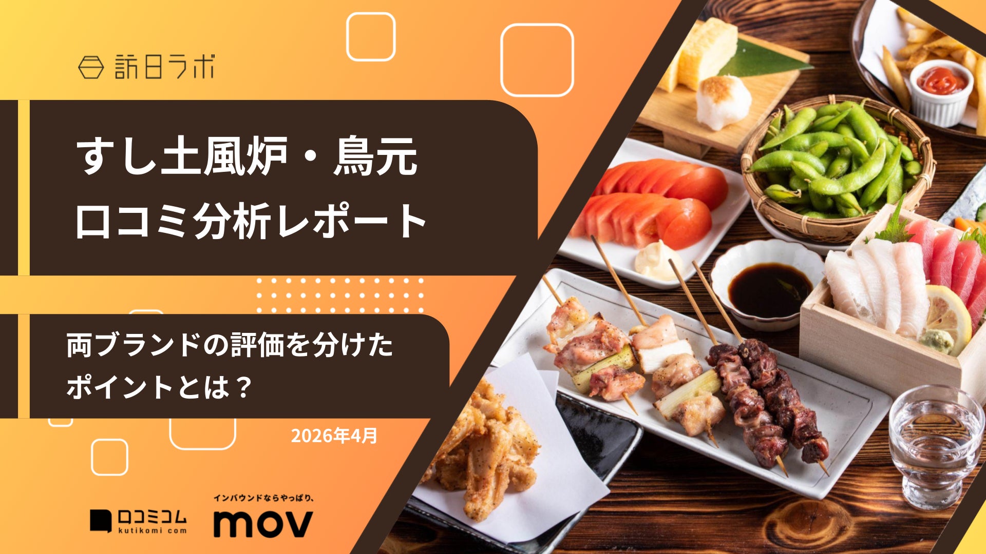 【最新口コミ調査】すし土風炉・鳥元の口コミを分析！料理が人気の両ブランドで評価を分けたポイントは〇〇