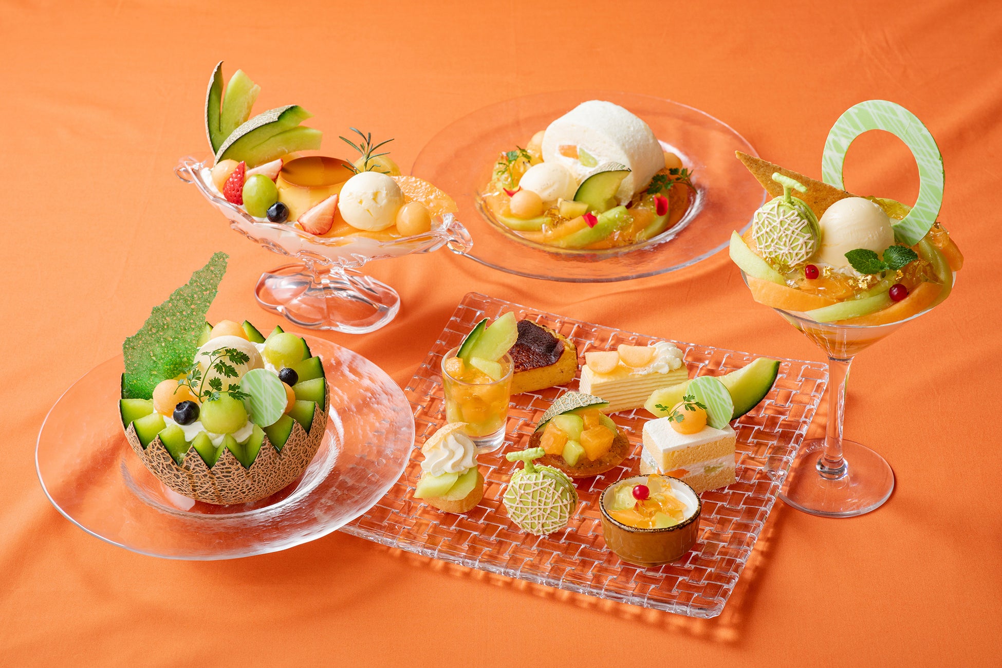 この季節だけの旬のご褒美。5つの味わいを、贅沢に食べ比べ！ジューシーなメロンづくしのスイーツが勢ぞろい 「メロンスイーツフェア」～小田急ホテルセンチュリーサザンタワー～