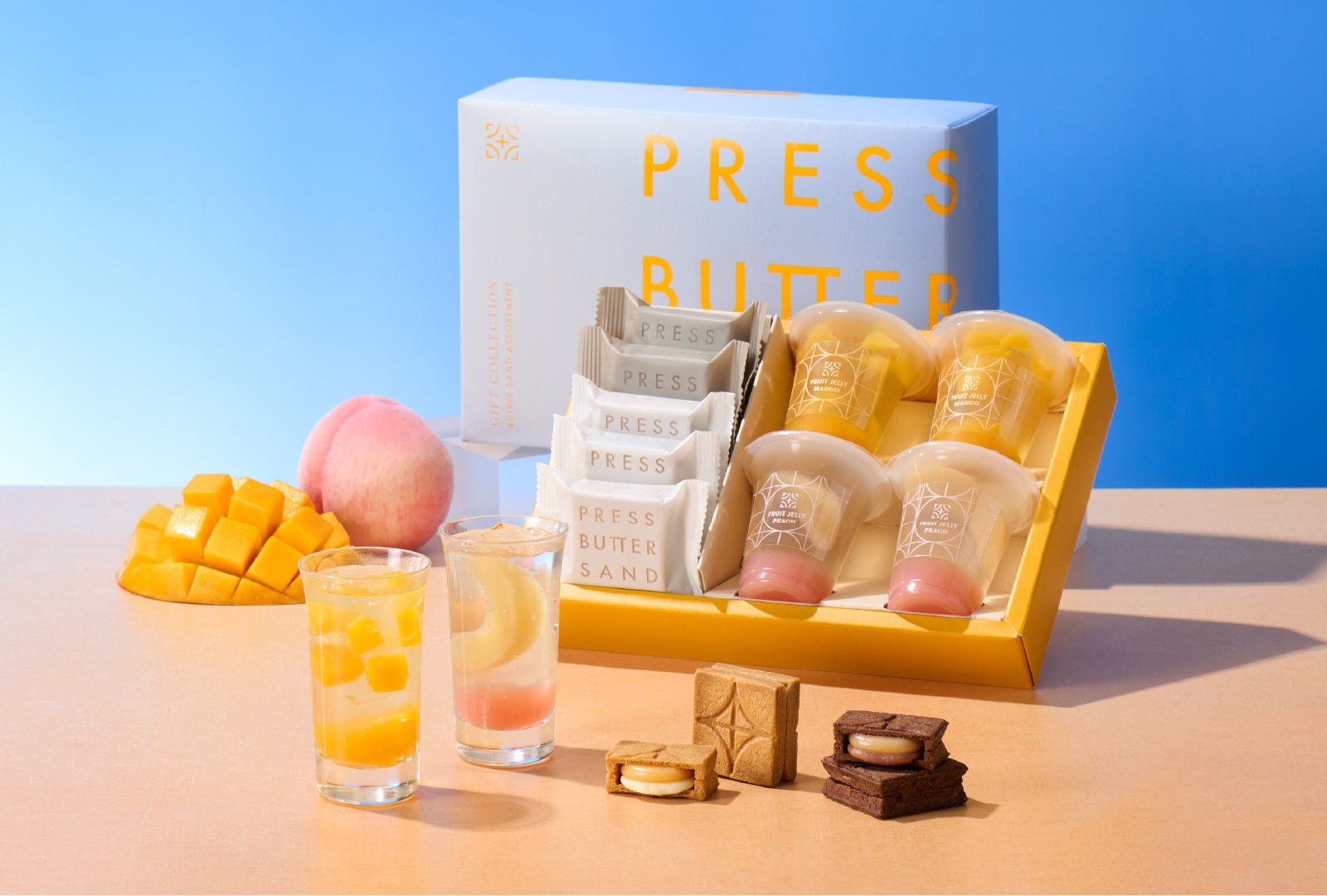 【お中元・夏ギフト】涼やかなフルーツジュレや、アイスクリームのセットも登場｜PRESS BUTTER SANDが贈る、夏のスイーツギフト