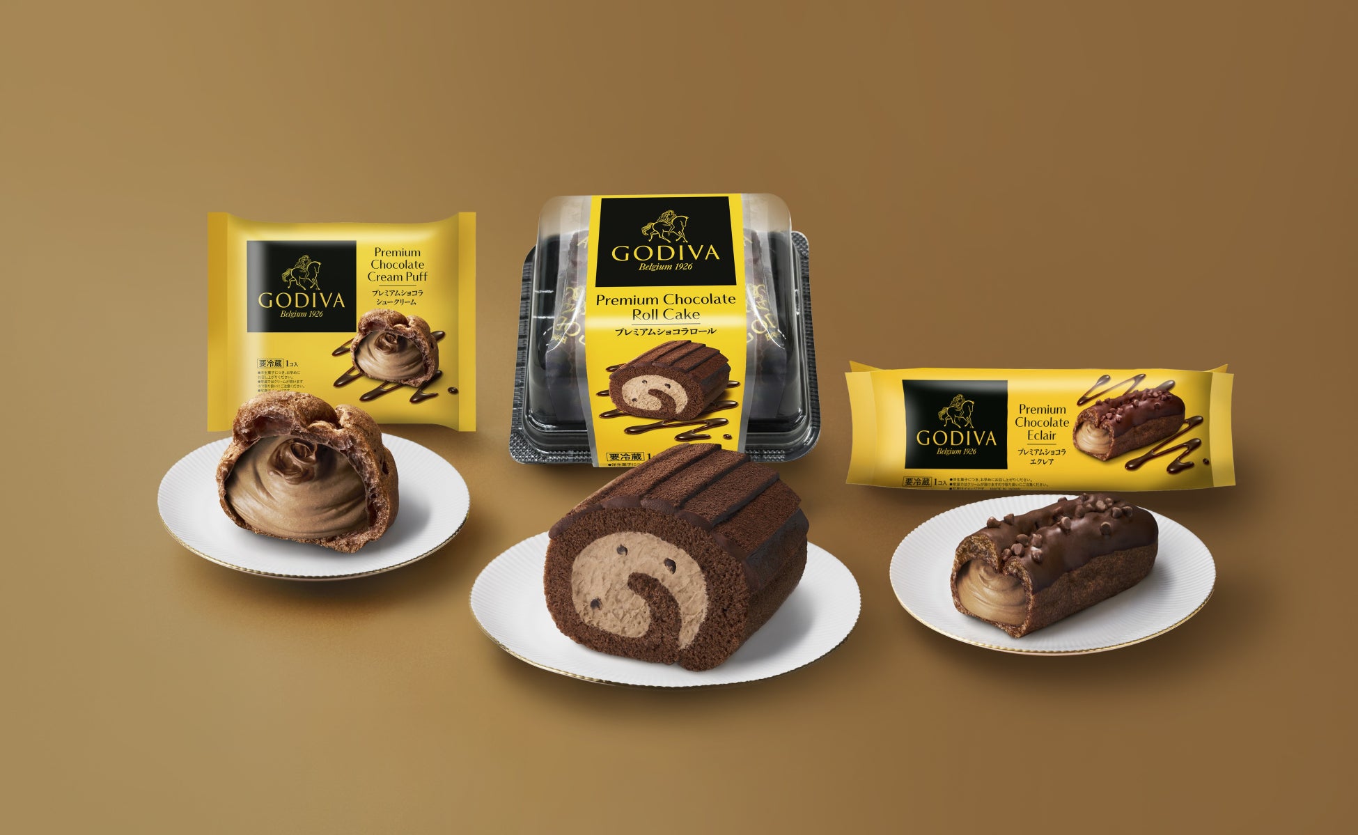 ゴディバ監修『プレミアムショコラロール』など3品を5月1日より期間限定で販売