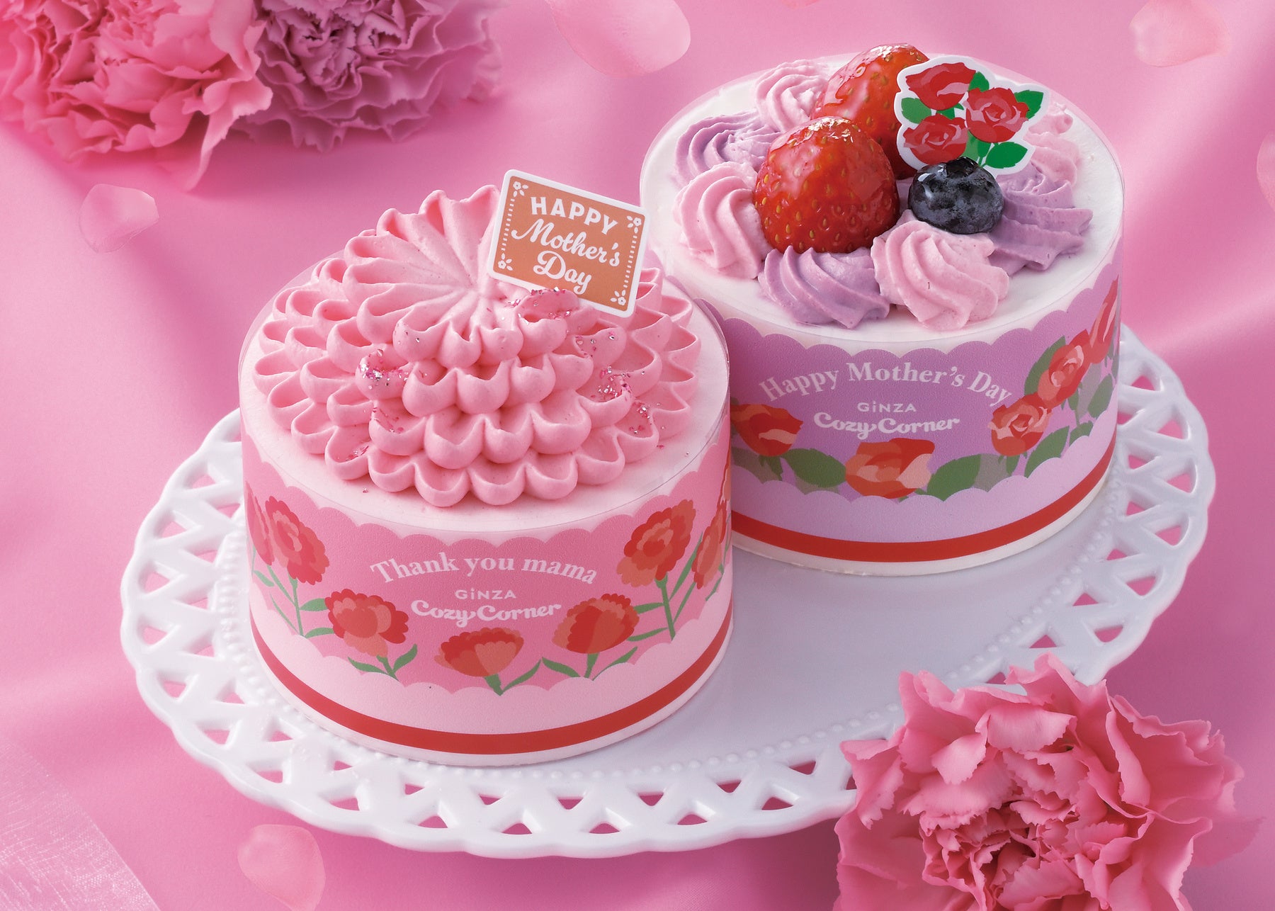 【銀座コージーコーナー】母の日ケーキ全6種。ご予約受付を4月24日からスタート！お母さんのやさしさやかわいさを多彩なケーキで表現しました