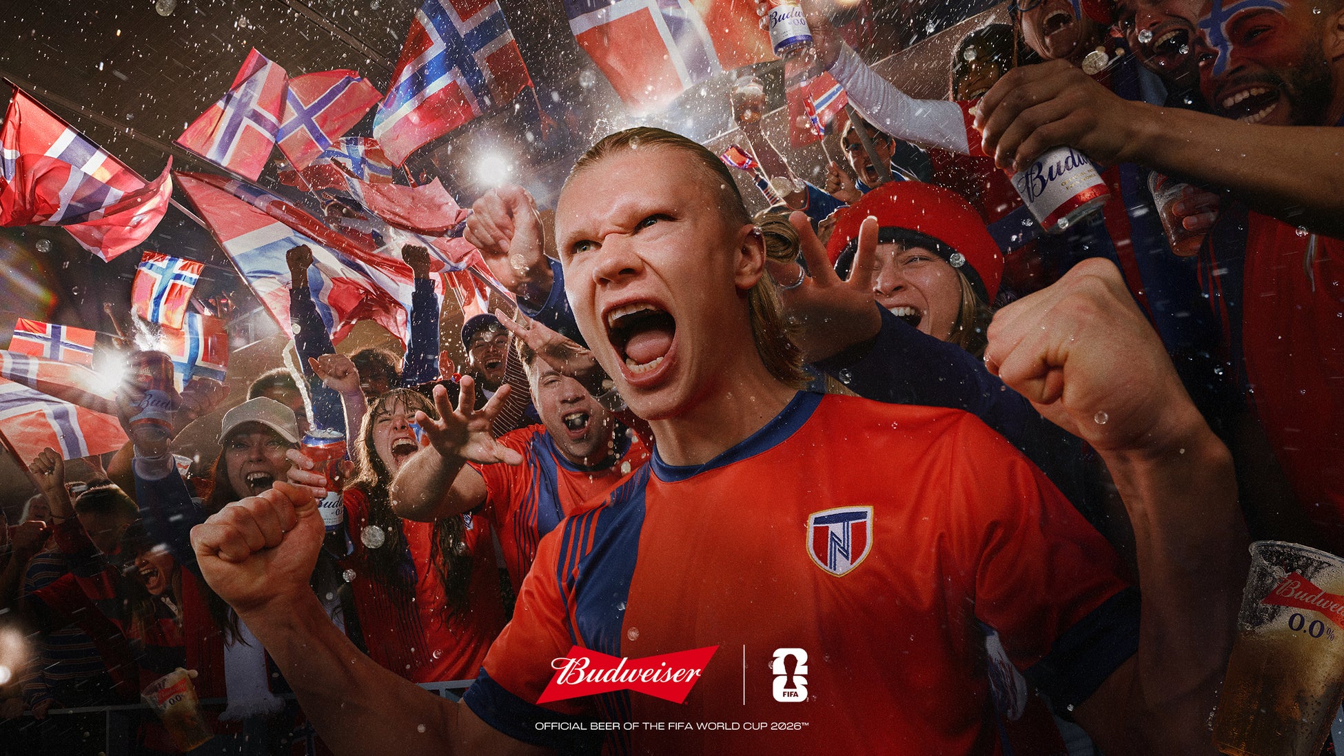 バドワイザー、ハーランドやユルゲン・クロップを起用したグローバルキャンペーン“Let It Pour”を展開