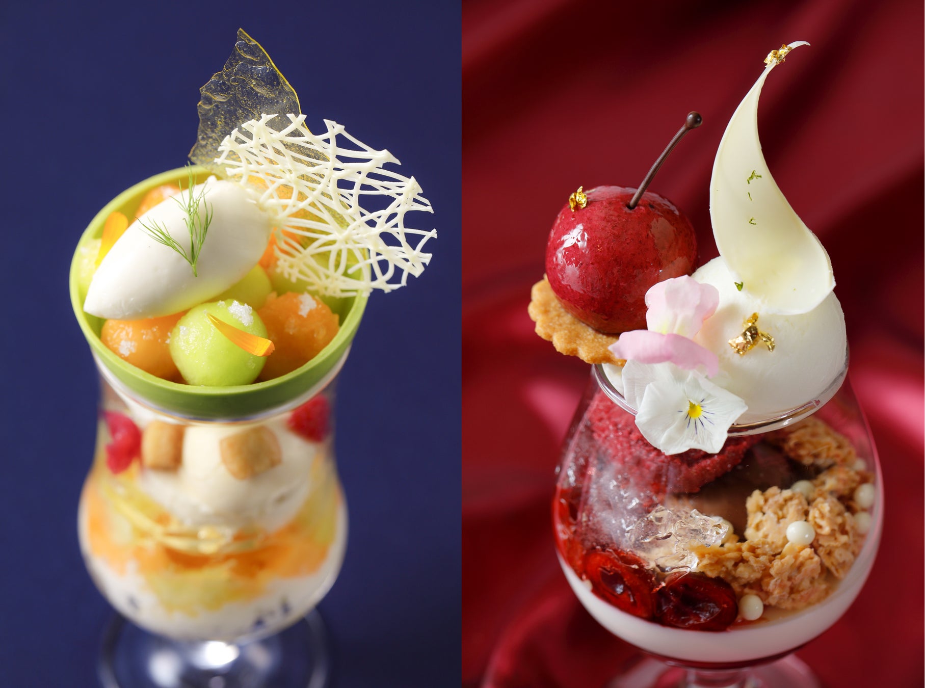 名古屋のホテルで、初夏の果実に溺れる。名古屋東急ホテル、瑞々しい「メロン」と宝石のような「チェリー」を主役にした贅沢パフェが５月・６月連続で登場！