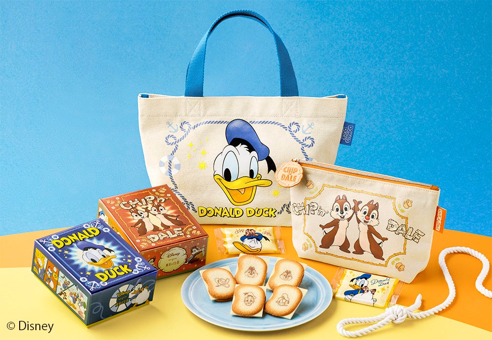 【東京ばな奈】大人気「ドナルドダック」と「チップ＆デール」のスイーツが再び登場！ランチトートバッグやポーチの新作グッズも