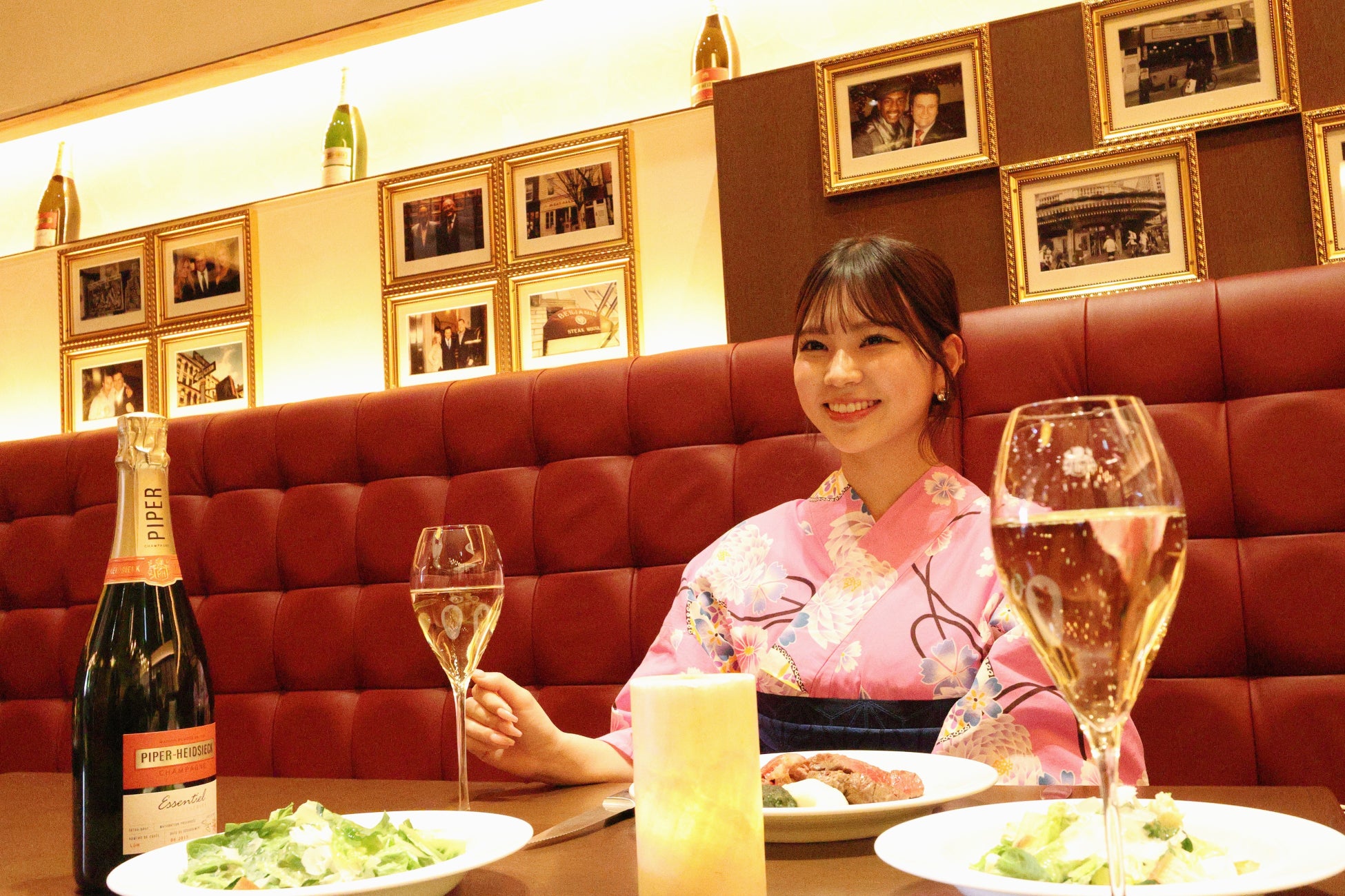 京町家の和モダン空間でNYのステーキと浴衣を楽しむ「浴衣体験美食プラン」を提供