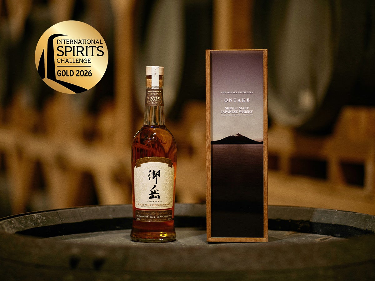 世界的な酒類コンペティション「ISC」で御岳蒸留所の「JAPANESE SINGLE MALT WHISKY 御岳 2025」が、金賞を受賞！