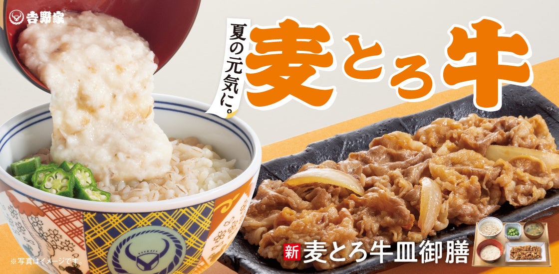 吉野家夏の定番『麦とろ牛皿御膳』で夏を乗り切る！初登場『とろろおくら牛丼』、定番の『冷汁』を本日より販売開始