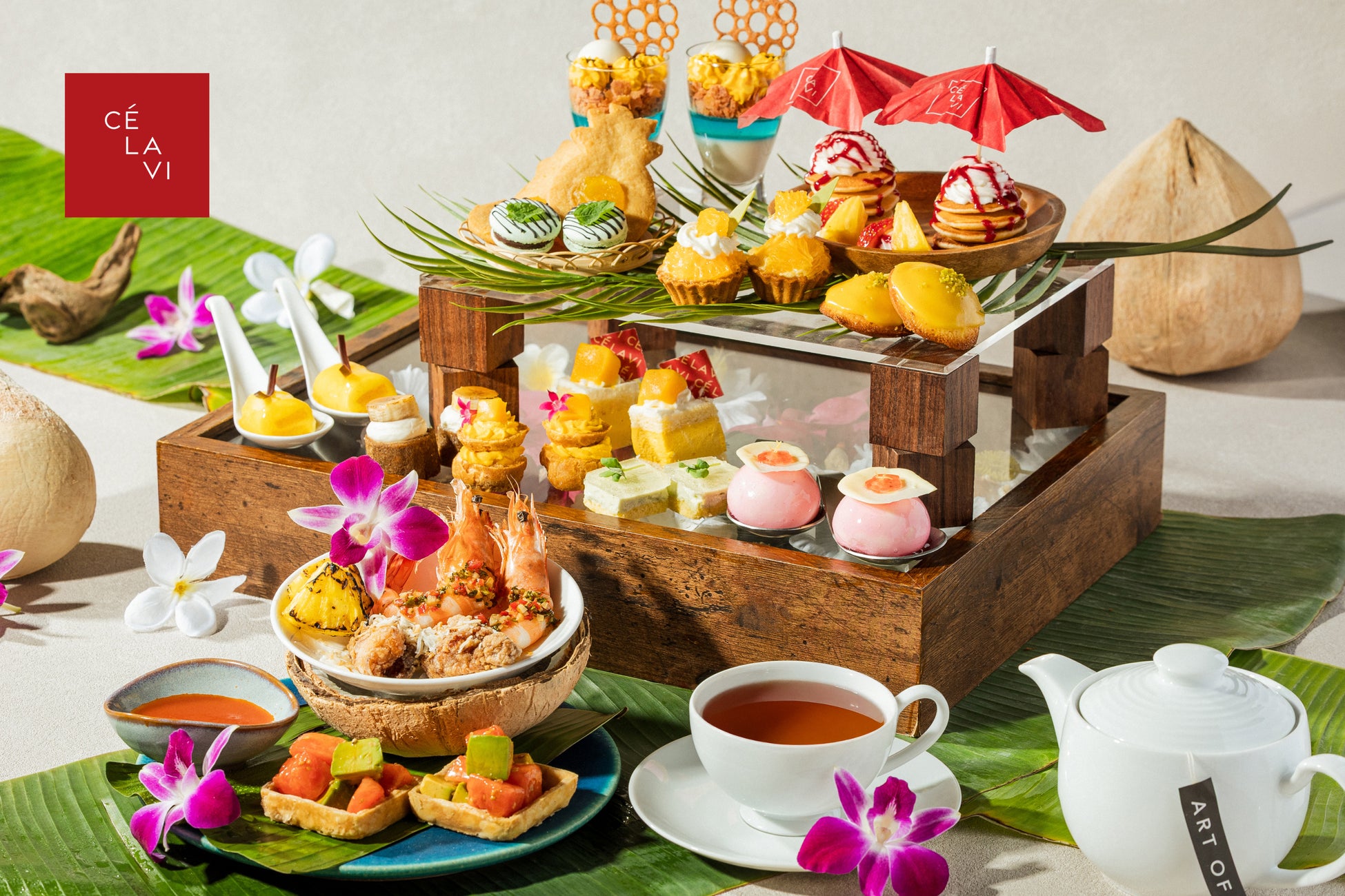 【CÉ LA VI TOKYO】渋谷の中心で楽しむ”常夏のご褒美”「HAWAIIAN AFTERNOON TEA」が6月23日(火)スタート！