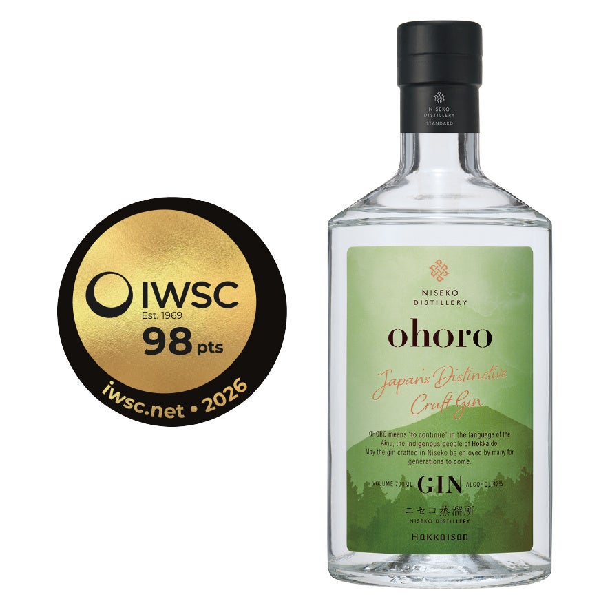 ohoro GIN Standard がIWSC 2026 でGold Outstanding medal（98 点）を受賞