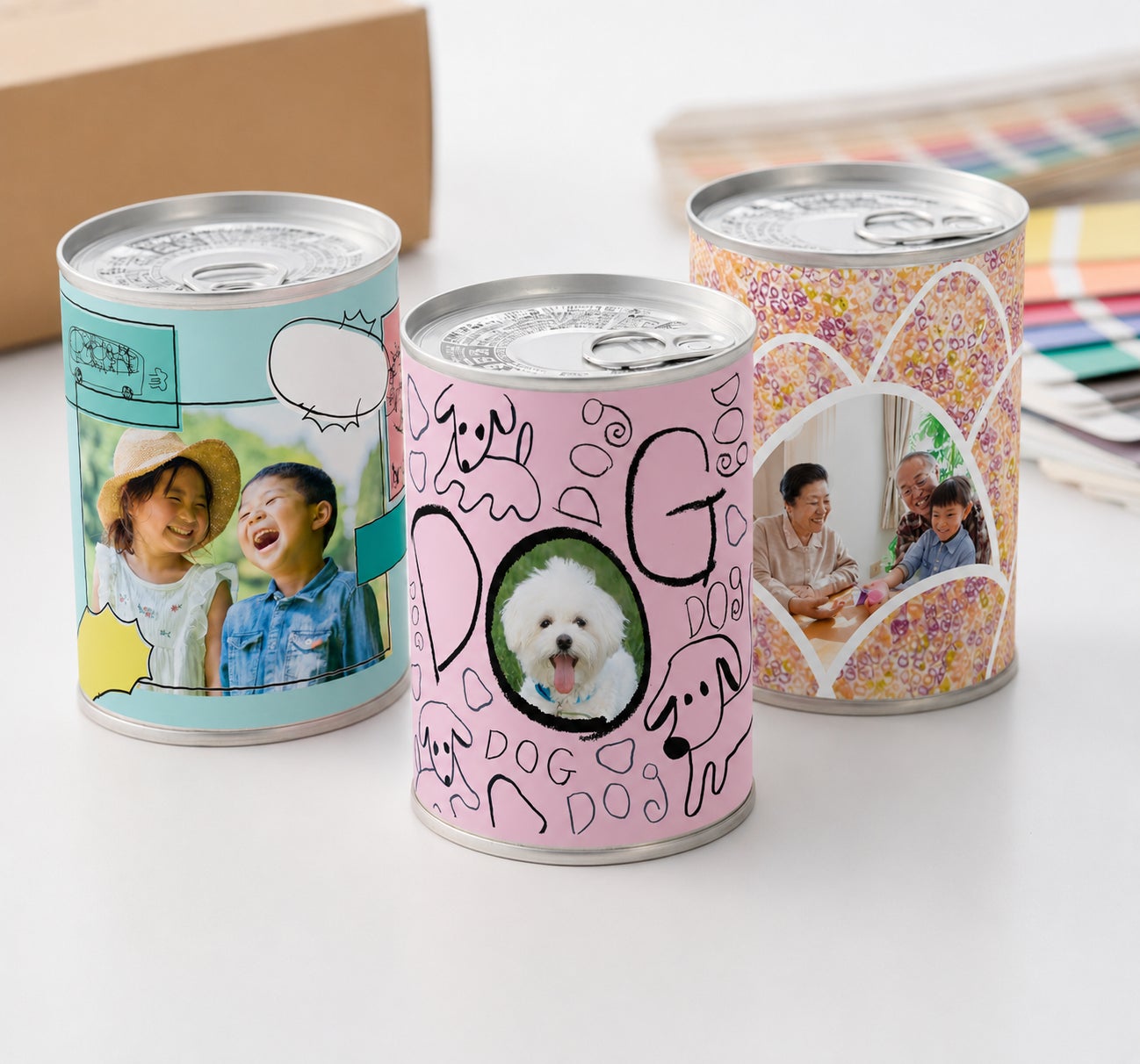 「ボローニャ」缶入りデニッシュパンのオリジナルデザインにシブヤフォントが登場