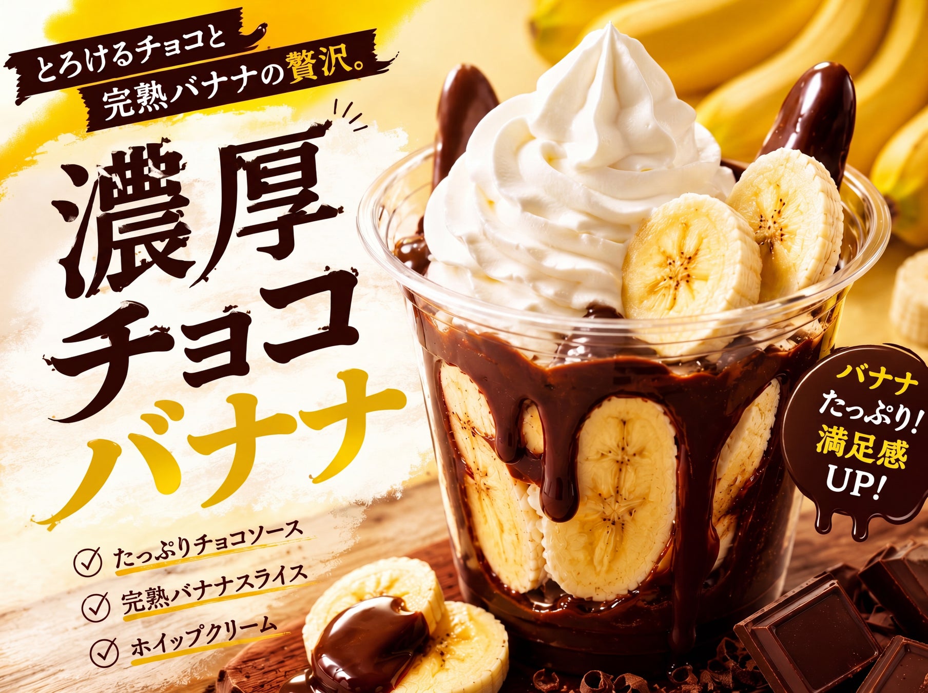 【埼玉県初】濃厚クリームチョコバナナ！Candyappleイオンレイクタウン店にて2026年6月27日〜8月31日の期間限定販売！
