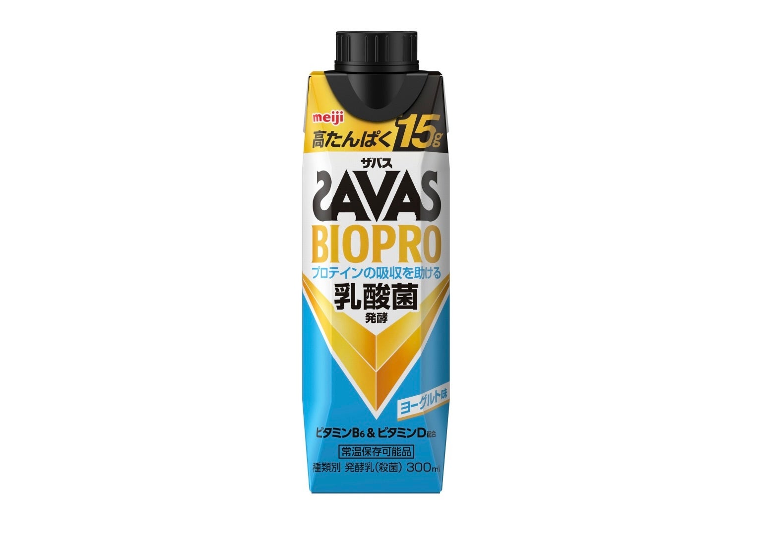 日本テトラパック、日本初展開の新容器「テトラ・プリズマ® アセプティック容器300ml エッジ ドリームキャップ™」明治の新商品「ザバス BIOPRＯ ヨーグルト味」に採用