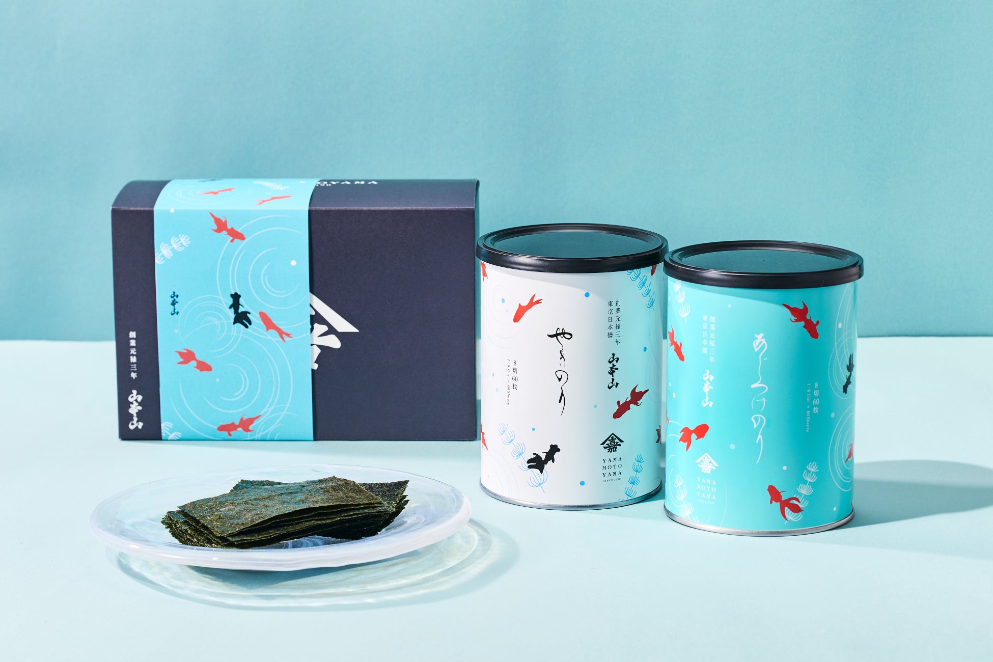【夏季限定】涼やかな金魚が泳ぐ、日本の夏の情景をあしらった「夏季限定絵巻海苔缶」が6月24日（水）より装い新たに新登場。