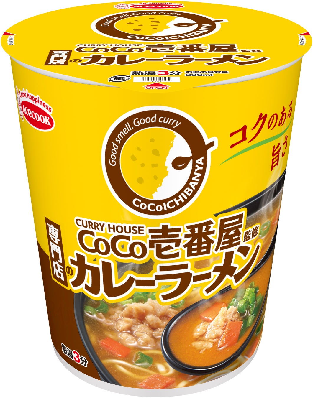 タテ型　CoCo壱番屋監修　専門店のカレーラーメン　新発売