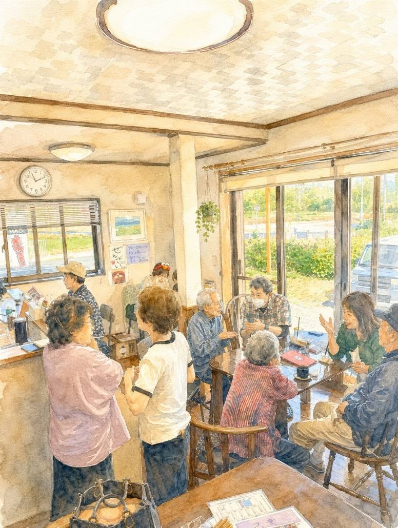 介護福祉士が営む古民家「お気楽カフェ」が介護予防体操を開始！豊橋市老津町の田園風景のなか、お好きなドリンクと「お気楽体操」で子供からお年寄りまで集える、多世代の『あたたかい居場』へ
