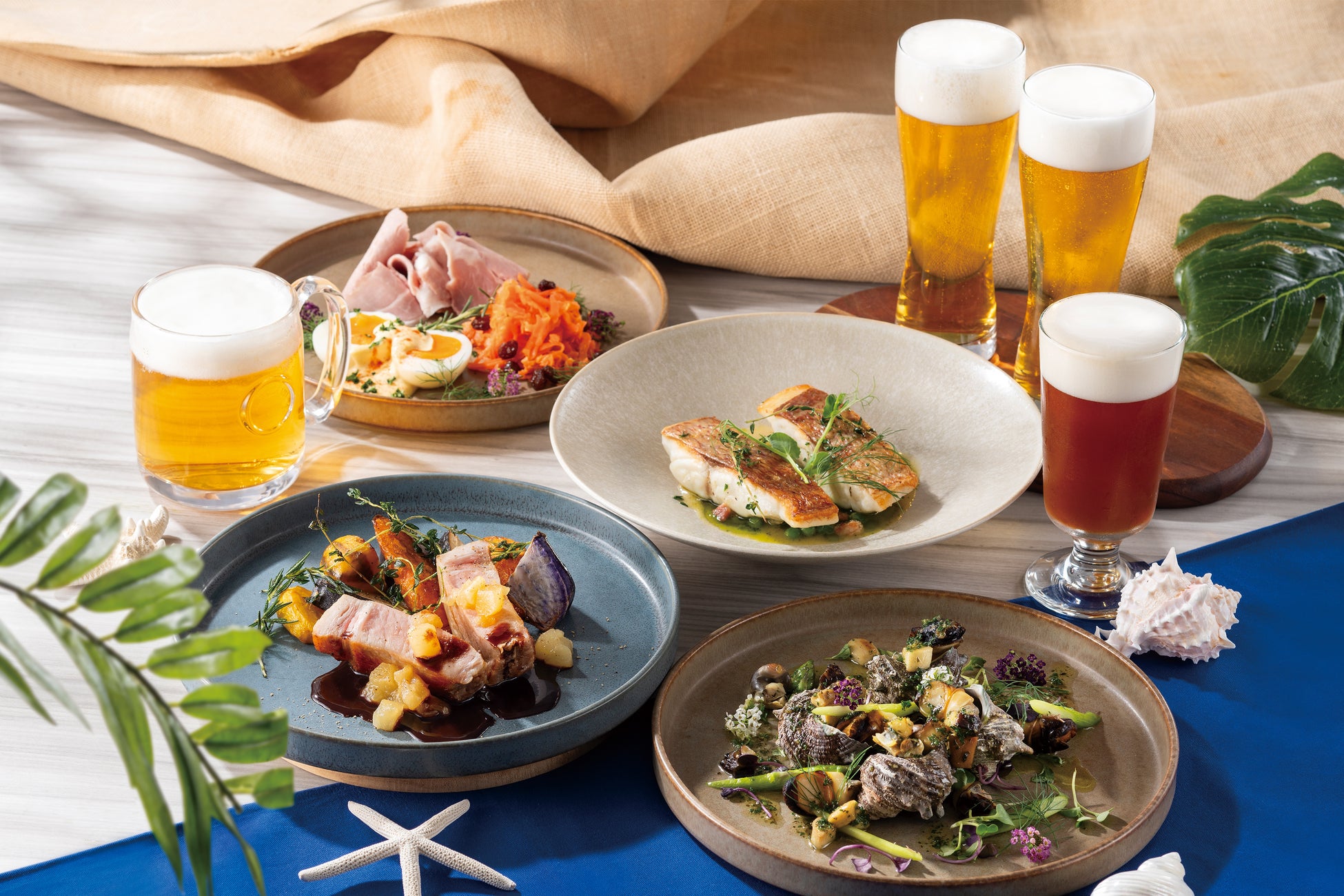 神奈川の海と畑の恵みを味わう、ホテルダイニングの夏限定ビールフェア開催