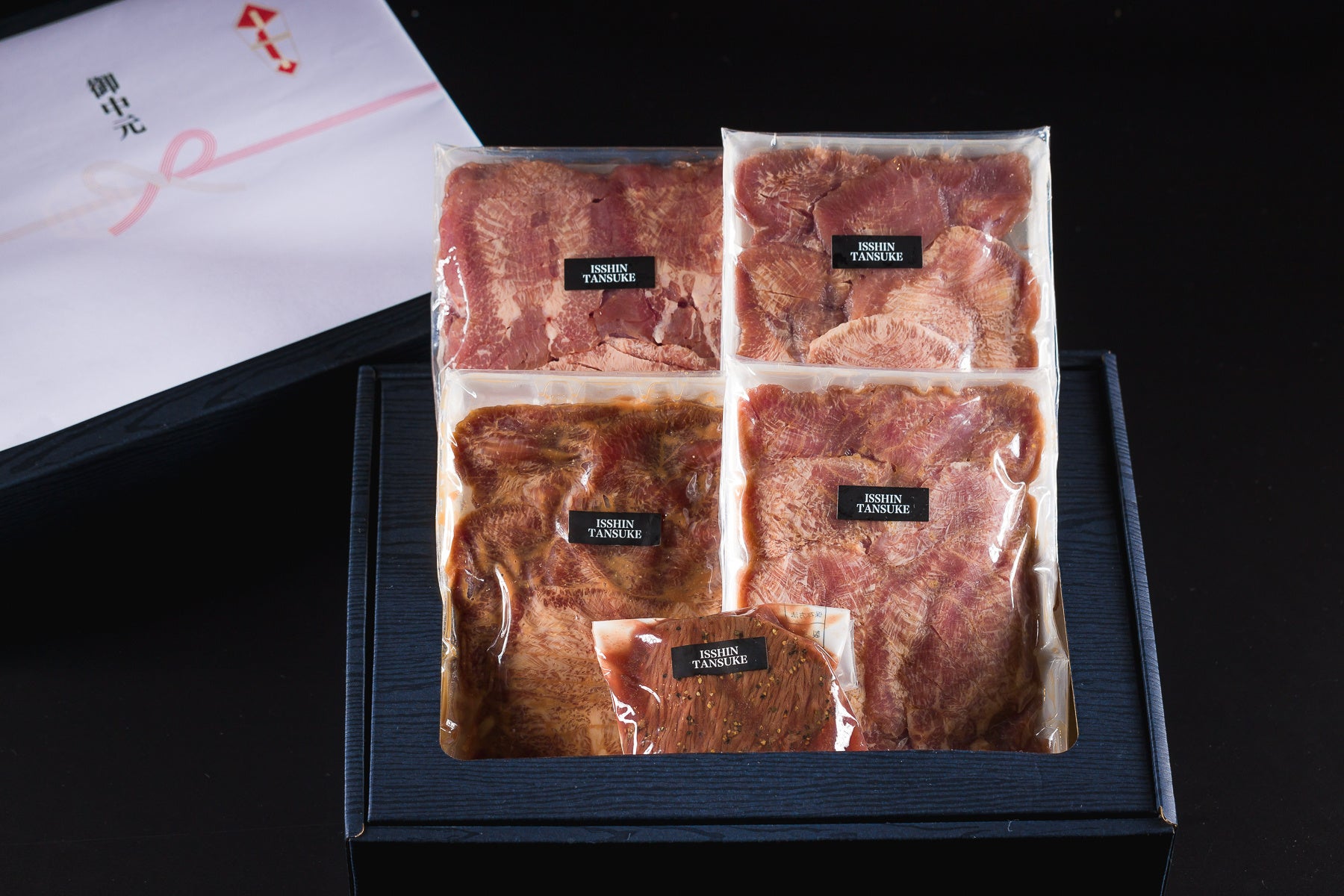 【御中元限定】仙台牛タン食べ比べ4種、まるで生！牛タン刺しまで全部入り！計4種、約940gの贈答セット『御中元牛タンセット2026』を黒箱・熨斗無料で7月1日(水)販売開始｜一心たん助