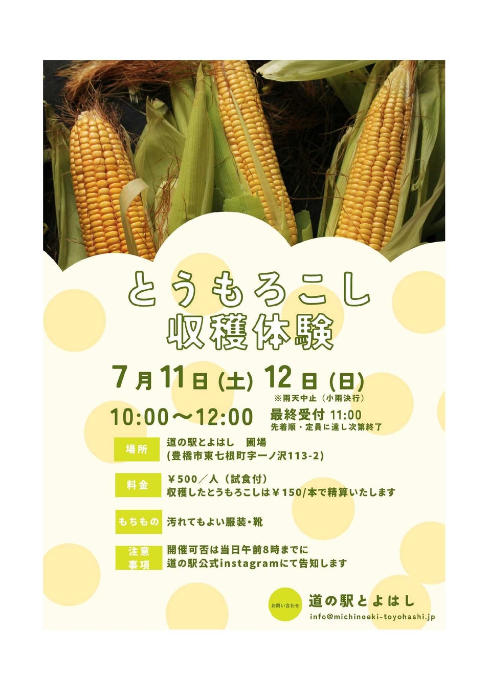 【夏の味覚を五感で満喫】試食付き！“とうもろこし”と“メロン”の収穫体験を道の駅とよはし他で開催