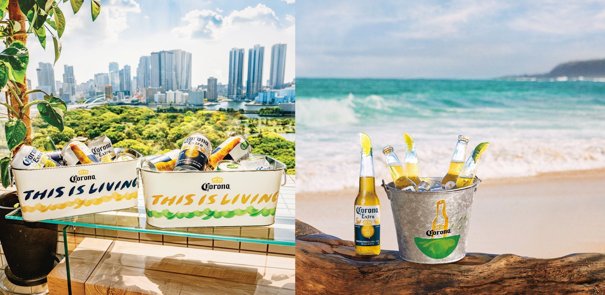 コロナビール、アーティスト・山瀬まゆみとのコラボレーションによる限定デザインバケツを発売