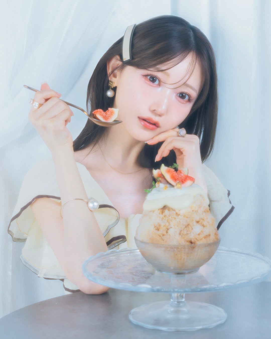 かき氷コラボ史上最高傑作！菅野結以×& OIMO TOKYO、中目黒限定『いちじくと蜜芋の紅茶みるく氷』が期間限定で登場