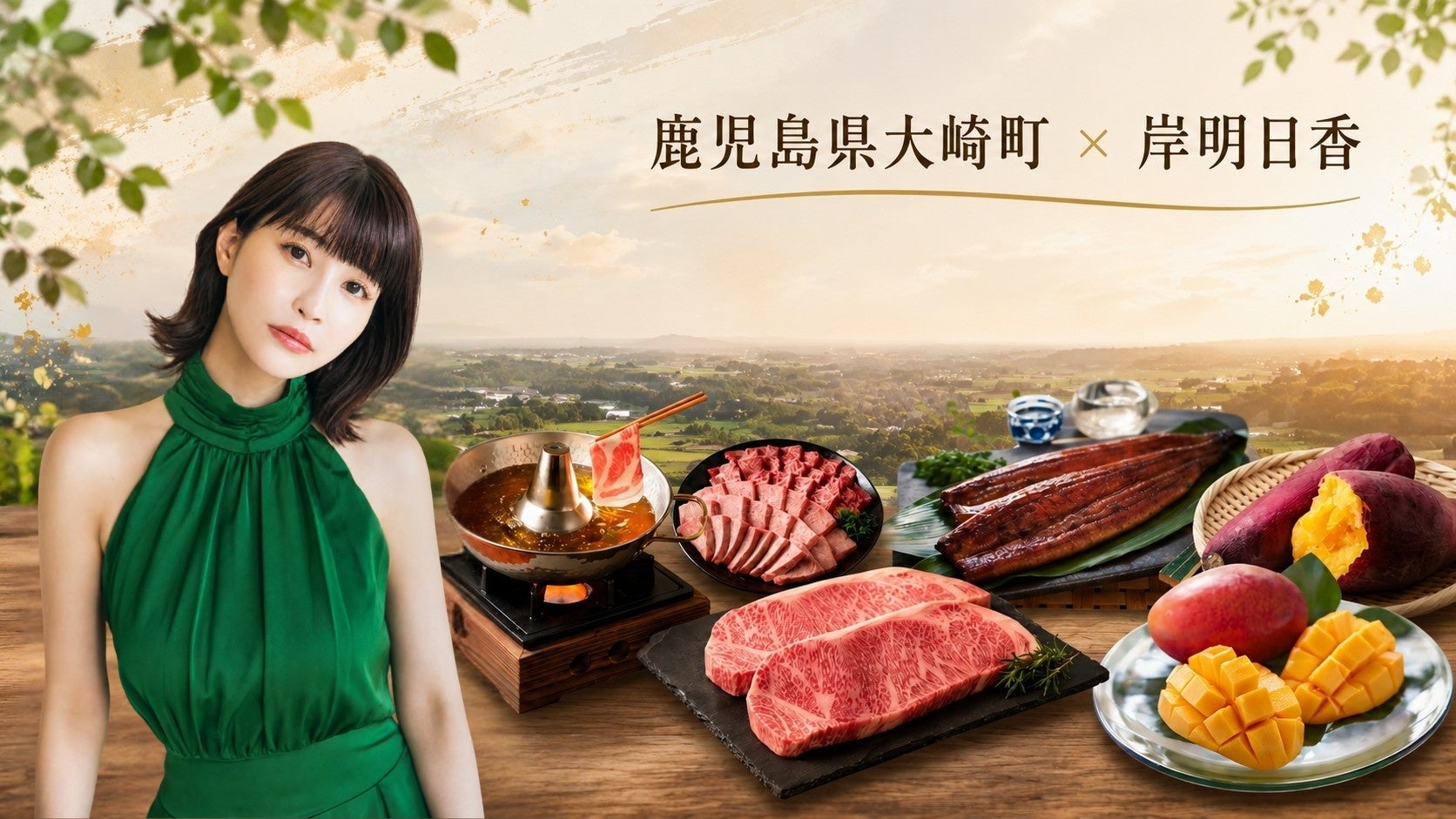 鹿児島県大崎町、タレント・岸明日香さんとのコラボレーションプロジェクトを始動
