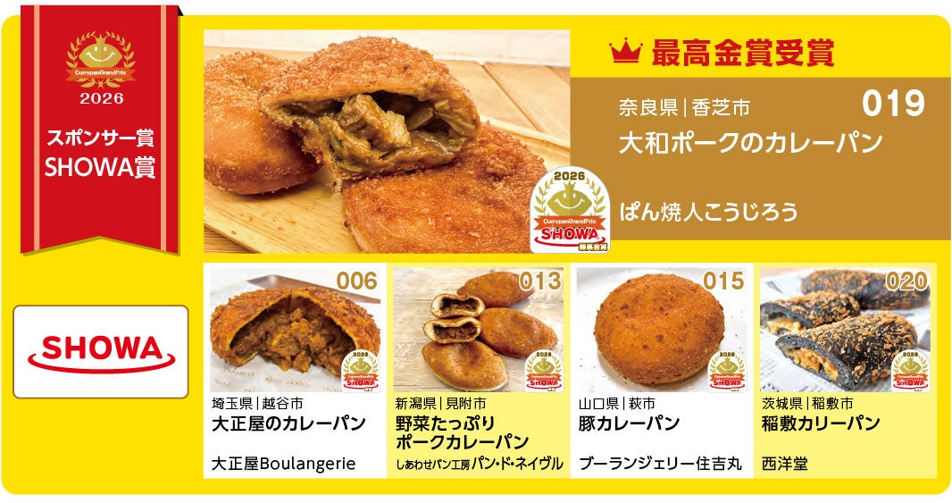 カレーパングランプリ2026 日清製粉プレミックス賞結果発表