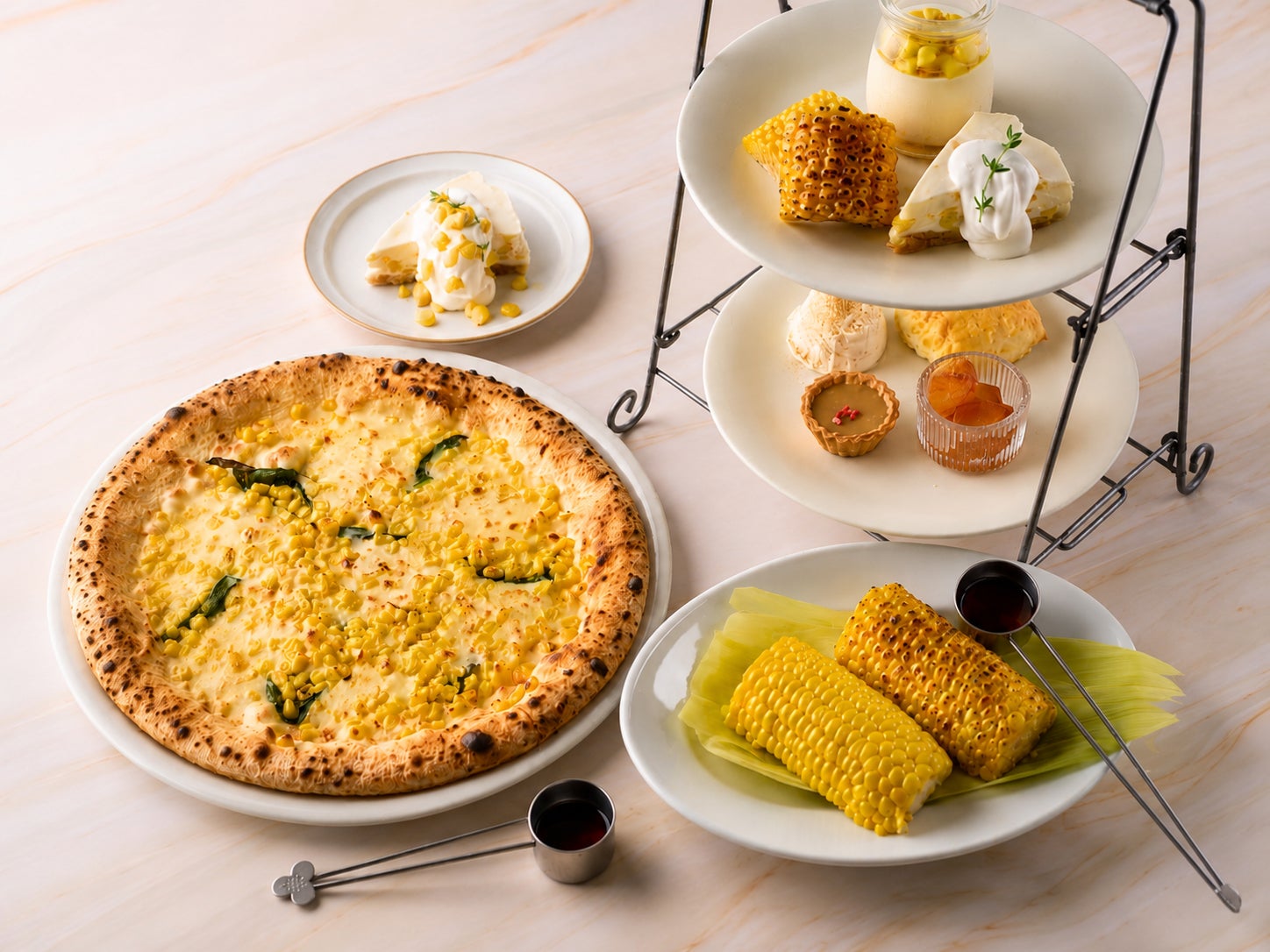 糖度16度、”メロンより甘い”とうもろこしは、スイーツか、おかずか。食堂カフェpottoが夏限定フェアを大阪で開催。
