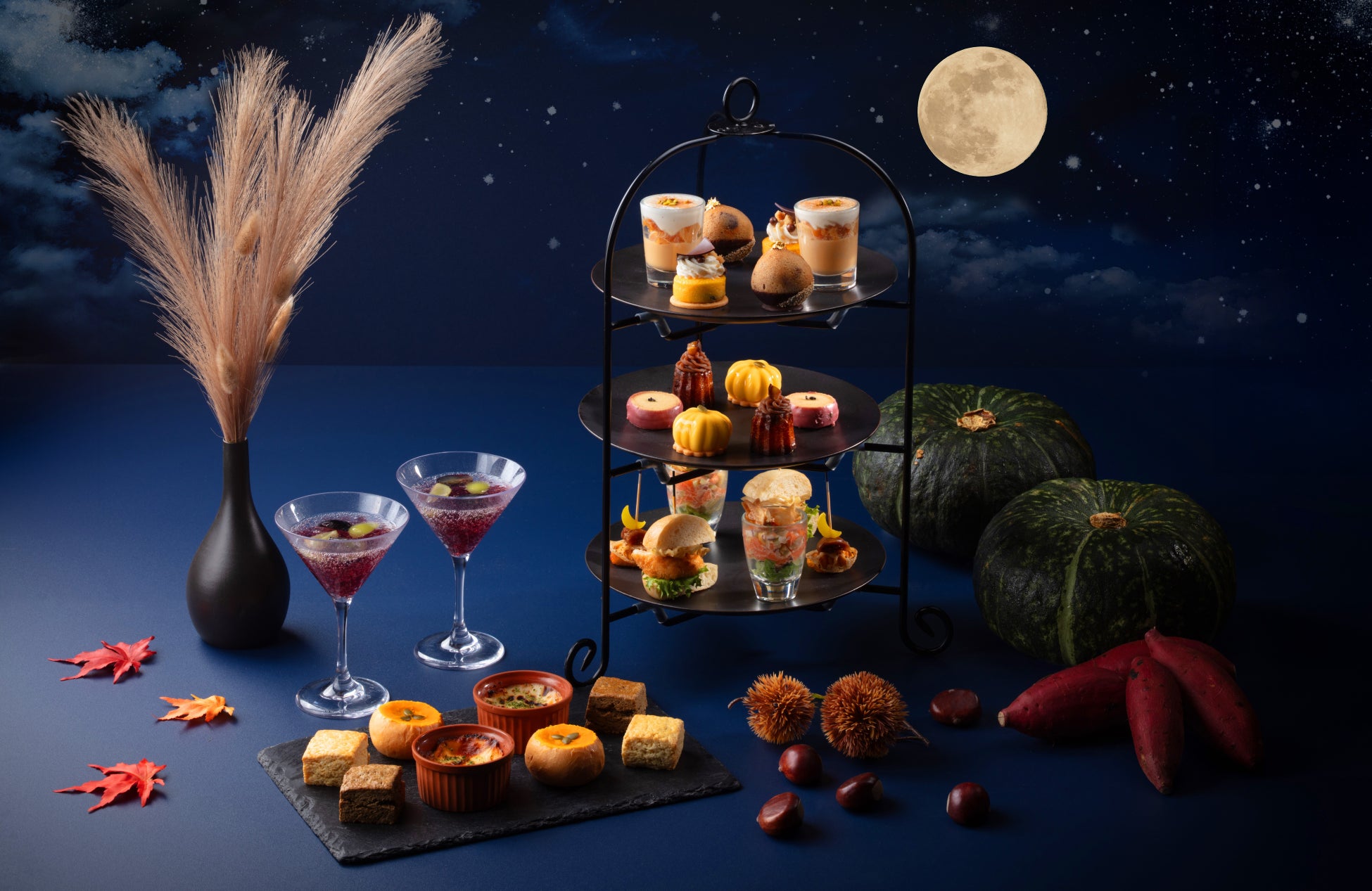 【グランドプリンスホテル新高輪】さつまいも×栗×かぼちゃが彩る秋の恵みを堪能「Autumn Harvest Afternoon Tea」開催