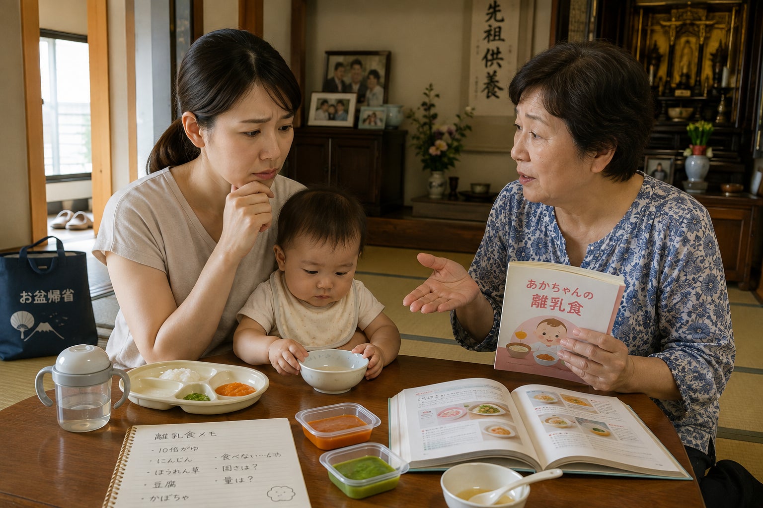 帰省・旅行時の離乳食、事前に心配していたのは「衛生」や「荷物」