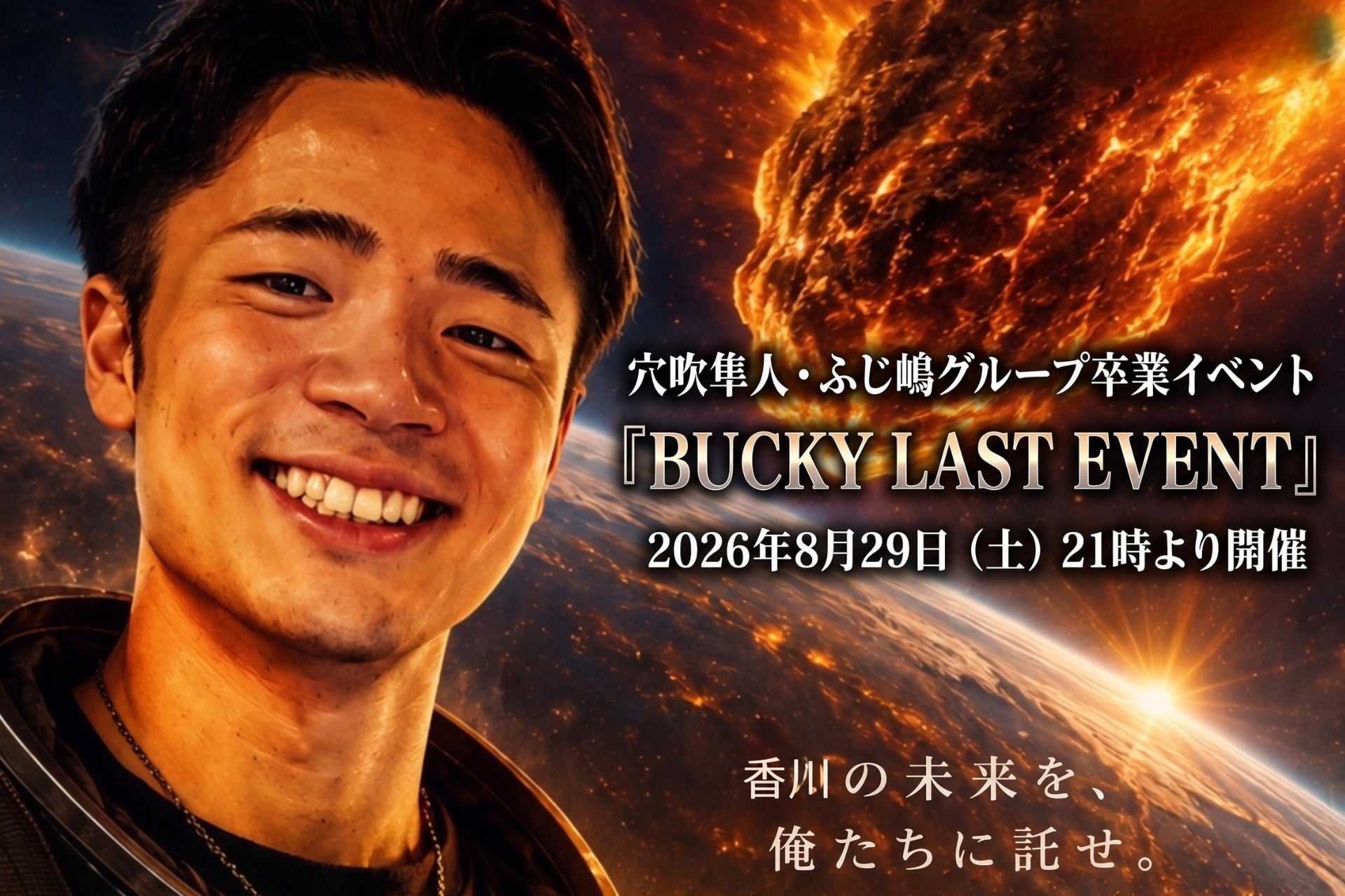 【ふじ嶋グループ】マイスターW取得のやきとんユカちゃん店長が香川へ独立。卒業イベント「BUCKY LAST EVENT」を8月29日開催