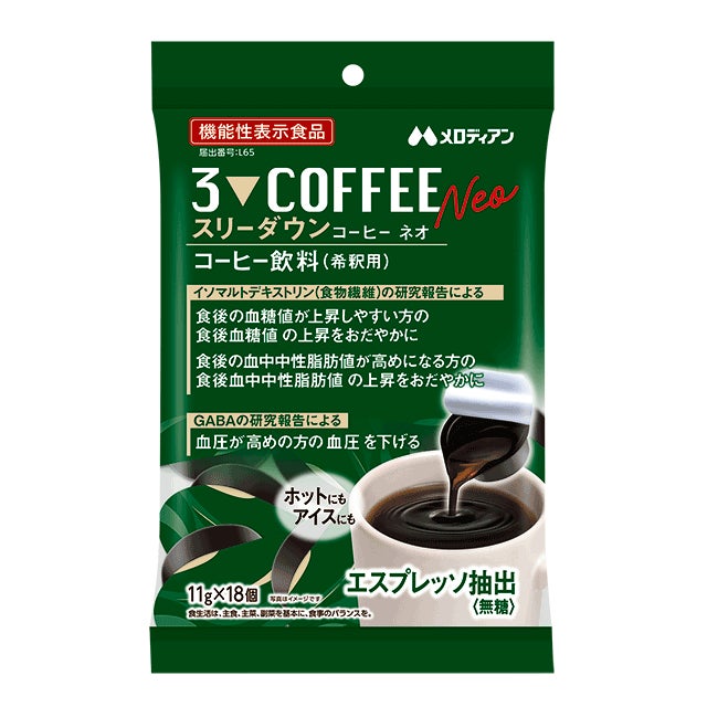 【飲むだけ食後ケア】『スリーダウンコーヒーネオ』 新発売！