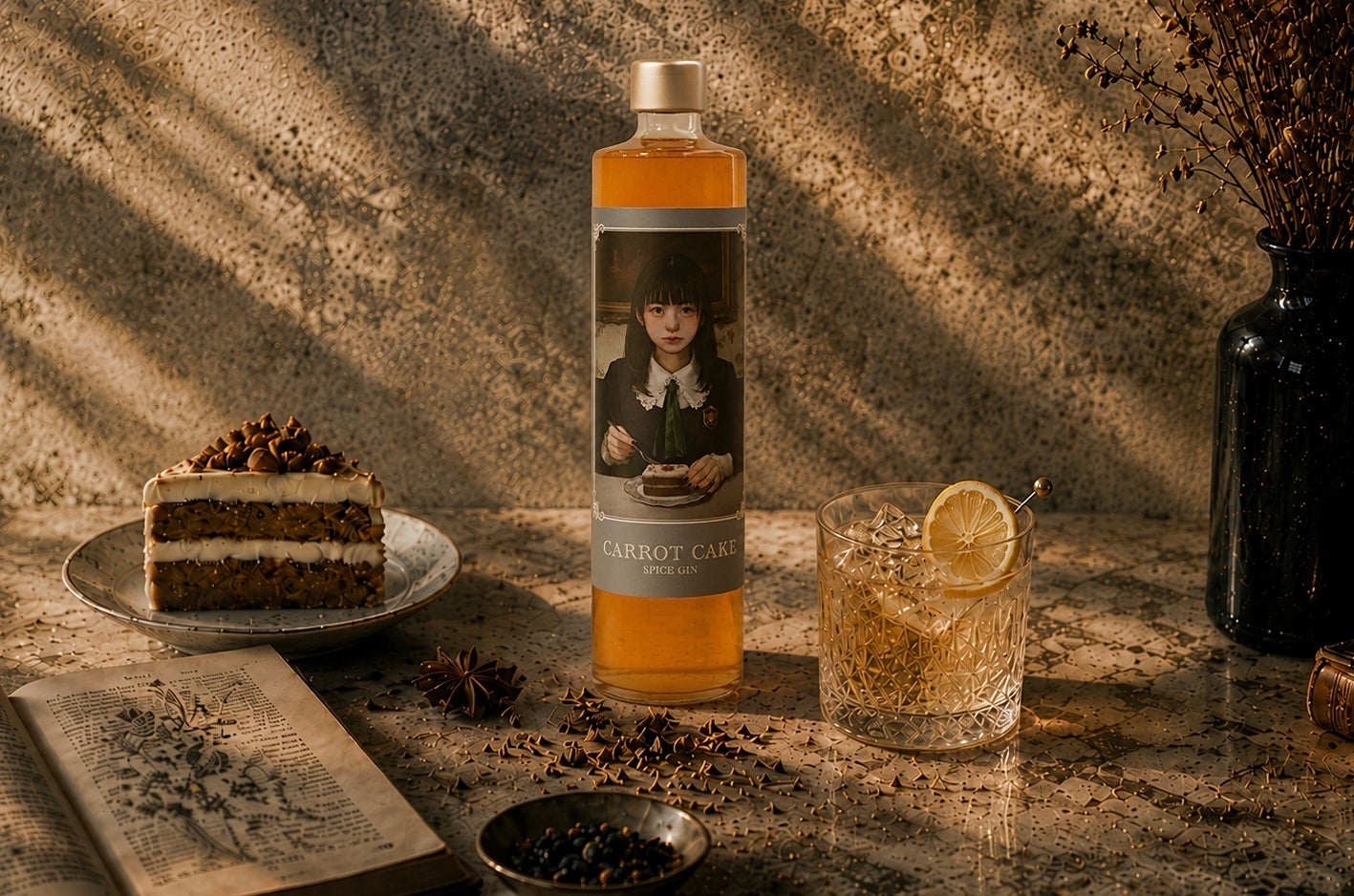 キャロットケーキを一本のジンに。16種のスパイスを重ねた新発想クラフトジン「CARROT CAKE SPICE GIN」 発売開始