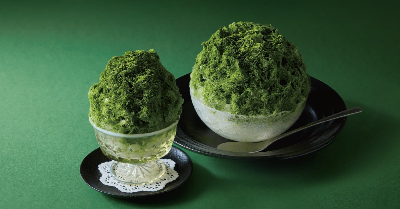 抹茶の濃さを追求した「天然水の削り氷 お濃い抹茶金時」を含む秋らしい5品が『和カフェ Tsumugi』に登場